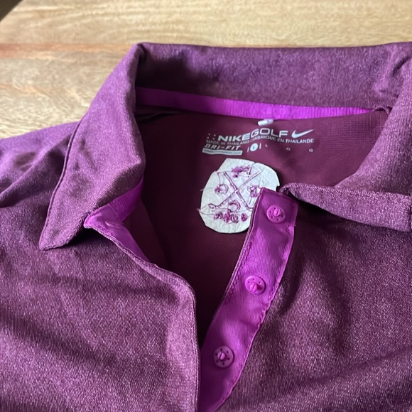 NikeGolf Ladies Lux Raglan 2.0 Golf Polo (Size: Large) 684751-513 Purple Dusk - Picture 4 of 6
